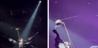 Katy Perry, incidente durante il concerto: la cantante perde l’equilibrio mentre vola sul pubblico