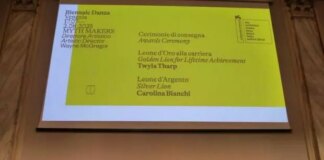 Biennale Danza, consegnato a Twyla Tharp il Leone d’oro alla carriera