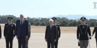 Mattarella e Crosetto alla cerimonia di consegna delle “Aquile di pilota militari” a Decimomannu