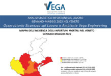 Morti sul lavoro raddoppiati in Veneto: 38 nei primi 5 mesi del 2025, erano 19 a fine maggio 2024. Vicenza in zona rossa morti sul lavoro in Veneto a fine maggio 2025