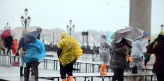 Allerta meteo arancione a Venezia per temporali di forte intensità