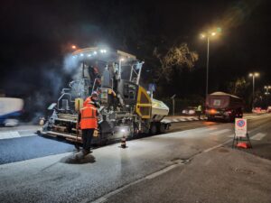 asfaltatura notturna a vicenza