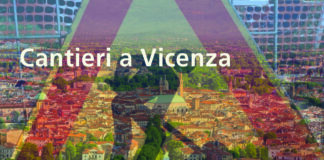 Vicenza, lavori in corso. Chiuso largo Goethe per la posa delle capriate al Palazzo del Territorio. Asfaltature notturne a San Felice cantieri a Vicenza lavori viacqua lavori vicenza borgo scroffa