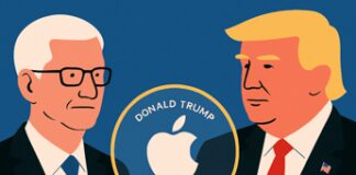 Apple regala a Trump una targa in oro 24k e vetro americano