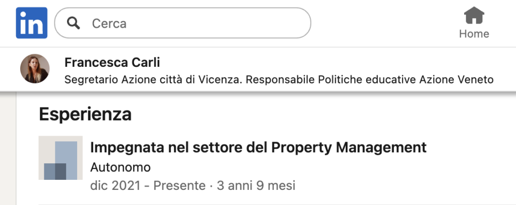 Attività imprenditoriale di Francesca Carli dal 2021