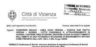 PFAS nella prima falda a Vicenza: documento ufficiale datato 29 luglio rivela contaminazione, ma senza la necessaria evidenza pubblica Conferenza di Servizi sincrona decisoria di riapertura Conferenza di Servizi sincrona decisoria del 9 luglio 2025 con rischi PFAS