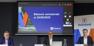 Volksbank cresce ancora nel 2025: utile netto semestrale a 63,7 milioni di euro, dividendo in arrivo e un’azione gratuita ogni 100 Da sx Alberto Naef, Direttore Generale di Volksbank; Lukas Ladurner, Presidente di Volksbank; Georg Mair am Tinkhof, Vicedirettore Generale e CFO di Volksbank