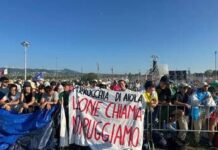 Giubileo giovani, striscione a Tor Vergata: “Se Leone chiama, noi ruggiamo”