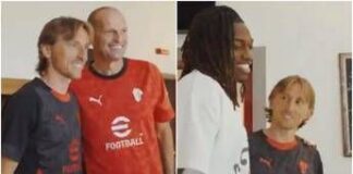 Modric, primo giorno al Milan: saluta Allegri e parla con Leao