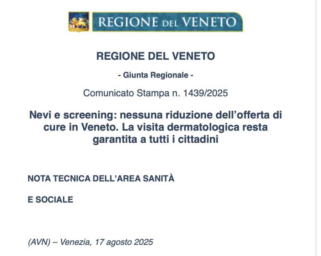 Nevi e... nei della Regione Veneto