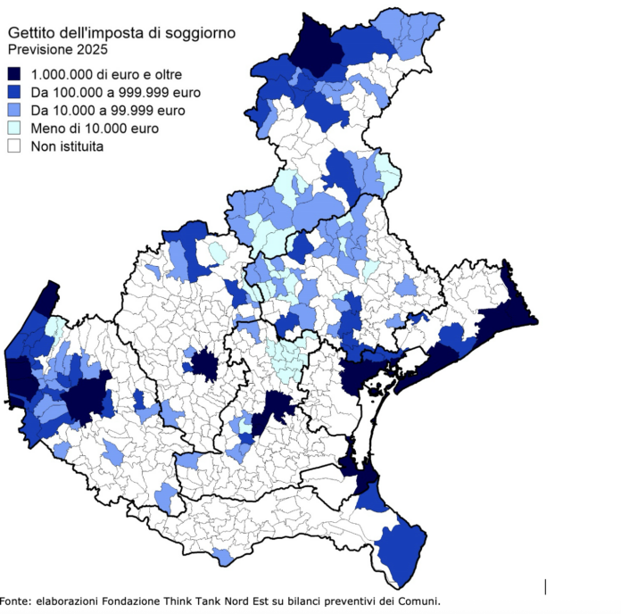 Previsione di gettito 2025 dell’imposta di soggiorno nei Comuni del Veneto Previsione di gettito 2025 dell’imposta di soggiorno nei Comuni del Veneto