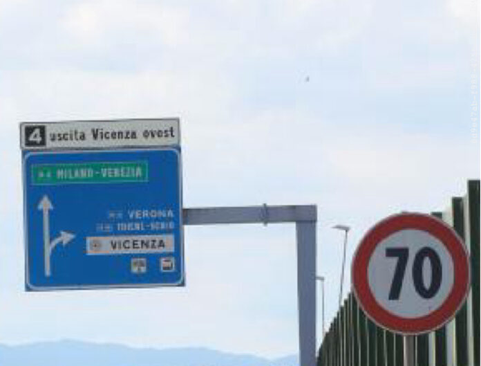 Tangenziale di Vicenza Bretella Albera, nuovo limite di velocità a 70 km/h Tangenziale di Vicenza Bretella Albera, nuovo limite di velocità a 70 km/h