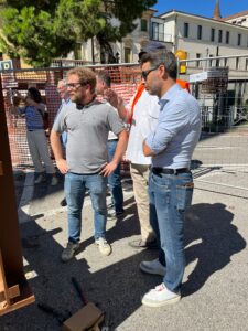 Sindaco Possamai e assessore Spiller in viale Giuriolo