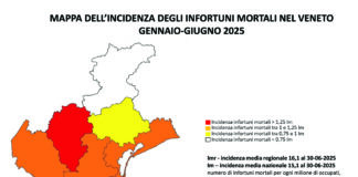 Morti sul lavoro in Veneto, 2025 da incubo: nei primi sei mesi 51 vittime, quasi il doppio del 2024 morti sul lavoro in veneto
