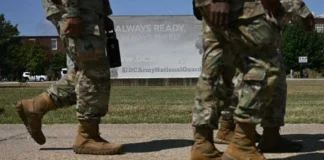 Guardia Nazionale dispiegata a Washington dopo l’ordine di Trump, truppe in città Washington