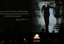Armani, aperta camera ardente: teatro al buio e un tappeto di lanterne