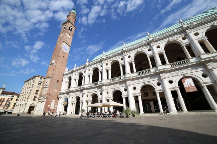 Vicenza, VI, Italy - 20 Maggio 2016: Basilica Palladiana ITALIA–AMERICA Friendship Festival, a Vicenza