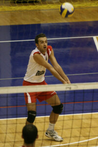 Daniele Santarelli col Vicenza Volley nel 2007-2008, allenava il fenomeno Mario Fangareggi