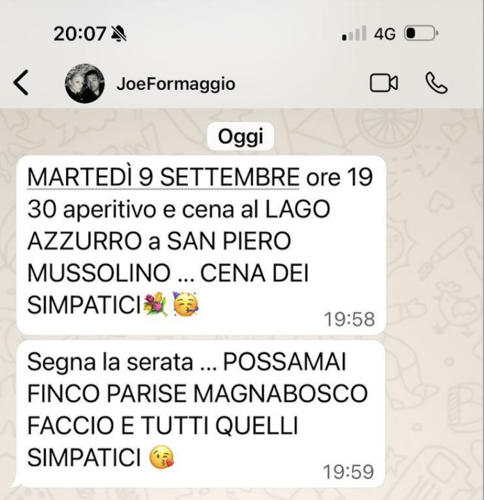 Elezioni regionali, invito di Joe Formaggio alla cena dei simpatici Possamai, Finco, Parise, Magnabosco, Faccio...