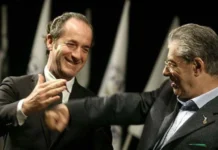 Compleanno Bossi, presidente Zaia: “Auguri al vecchio leone” Luca Zaia Umberto Bossi compleanno