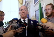 Zaia: “Data elezioni regionali? Non siamo in ritardo” Luca Zaia punto stampa pieroad