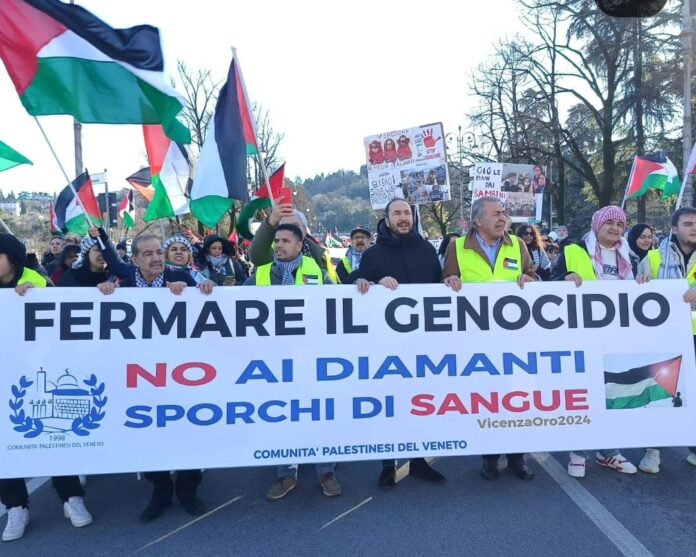 No a Israele alla Fiera dell'Oro di Vicenza, foto d'archivio di una manifestazione No a Israele alla Fiera dell'Oro di Vicenza, foto d'archivio di una manifestazione