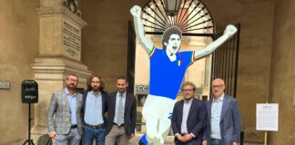 Pablito illumina Palazzo Trissino: nel giorno in cui avrebbe compiuto 69 anni, inaugurata l’installazione dedicata al campione paolo rossi inaugurazione a Palazzo Trissino