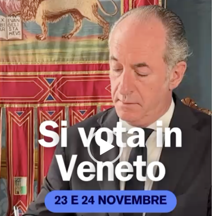 Elezioni regionali 2025 in Veneto, Luca Zaia fissa le date al 23 e 24 novembre