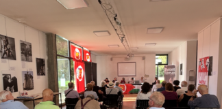 Vicenza, PCI e FGCI aprono il “cantiere dei diritti”: lavoro, dignità e conflitto nell’incontro a Villa Lattes. Langella: rimettere al centro la cultura Villa Lattes, la sala con relatori e ascoltatori del convegno del PCI e della FGCI di Vicenza