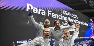 Mondiali paralimpici, gli azzurri della sciabola sono medaglia d’oro: splendido trionfo a Iksan