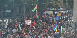 A Cagliari grande mobilitazione per Gaza, traffico in tilt