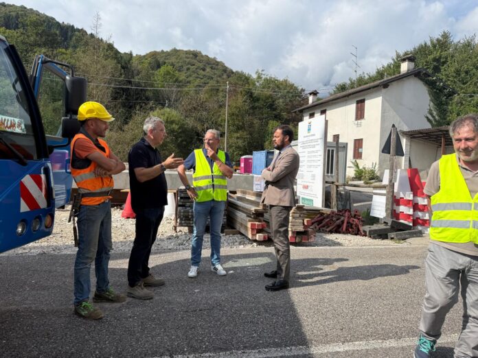 Valli del Pasubio lavori al ponte Gisbenti
