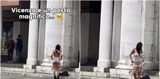 Con “Lucia Pericolo” Vicenza set per piattaforme a luci rosse. Deturpamento del reale ed insidie del web: i pericoli dello scrolling Due frame del video ripreso sotto la Basilica Palladiana e pubblicato sul suo profilo Instagram da Lucia Pericolo