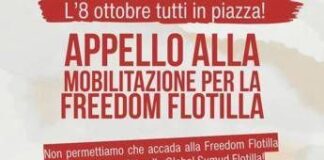 “L’8 ottobre tutti in piazza”, Freedom Flotilla invita a nuova mobilitazione
