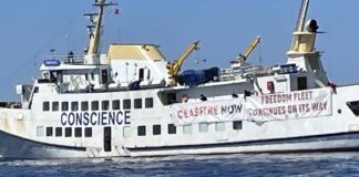 La nuova Flotilla verso Gaza: alla festa “Ottobre Rosso” a Santorso collegamento in diretta con attivisti italiani sulla nave The Conscience La nave The Conscience della nuova Flotilla verso Gaza