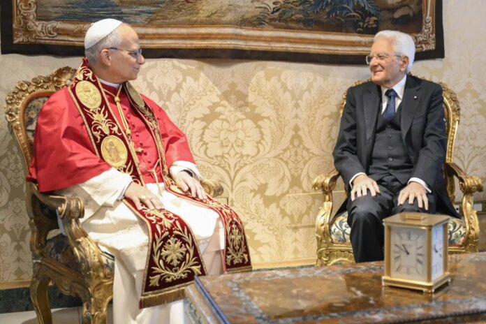 Papa-Leone-XIV-e-Sergio-Mattarella