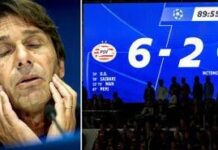 Psv-Napoli 6-2, Conte: “Tanti giocatori nuovi da inserire, anno difficile”