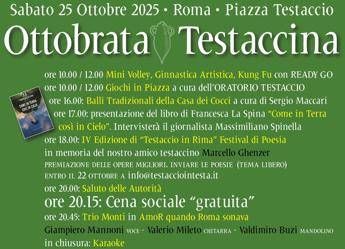 Roma, torna l’’Ottobrata Testaccina’: festa di quartiere tra memoria, cultura e socialità