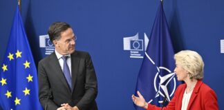 Rutte incontra Von Der Leyen, colloqui Nato-Ue sulla sicurezza