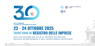 Trent’anni di Registro delle Imprese: a Bari il convegno nazionale