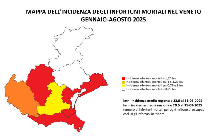 morti sul lavoro in Veneto