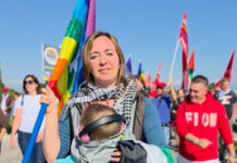 Corteo per Flotilla e Gaza, a Vicenza in piazza anche l’eurodeputata Guarda: “Blocchiamo tutto per la pace in Palestina” cristina guarda in sciopero generale