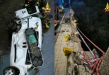 Recoaro Terme, auto sfonda parapetto e cade nel torrente Agno: morto il conducente incidente recoaro