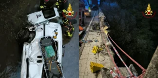Recoaro Terme, auto sfonda parapetto e cade nel torrente Agno: morto il conducente incidente recoaro