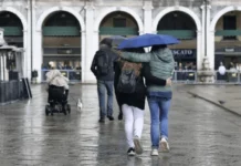 Maltempo nel weekend, in arrivo piogge e venti forti: anche in Veneto maltempo