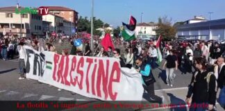 Vicenza: doppio corteo per lo sciopero generale pro Gaza e Flotilla. Studenti, sindacati e attivisti in marcia verso la Caserma Ederle