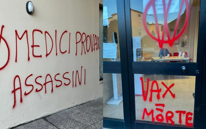 scritte no vax vicenza ulss 8