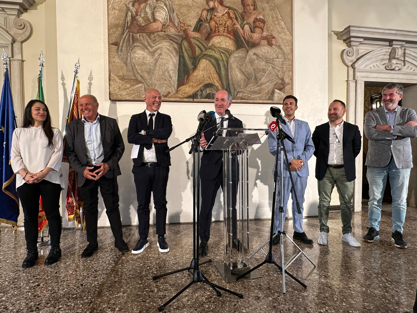 Luca Zaia in una delle sue conferenze stampa