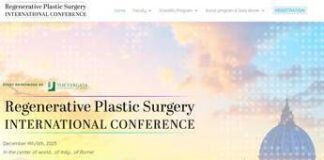 “3rd Regenerative Plastic Surgery International Conference”, a Roma dal 4 al 6 dicembre