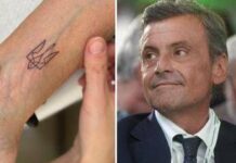 Calenda e il tatuaggio per l’Ucraina, la foto su X